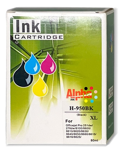 Cartucho De Tinta 950xl 951xl Pro 8100 8600 Generico Alpha