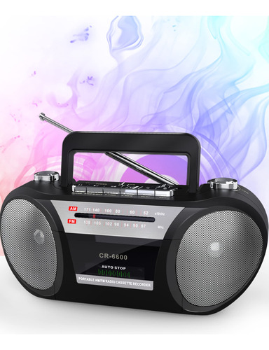 Boombox Reproductor Casete Am Fm Radio: Cinta Retro Portatil