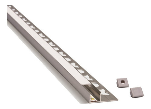 Guardacanto Lumiere Led Quadra Simple Mate 10x2,5 