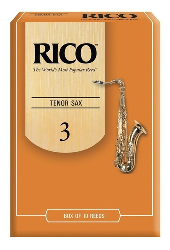 Cañas Saxo Tenor Rico By Daddario Rka1030 Nro 3 - Caja 10u.