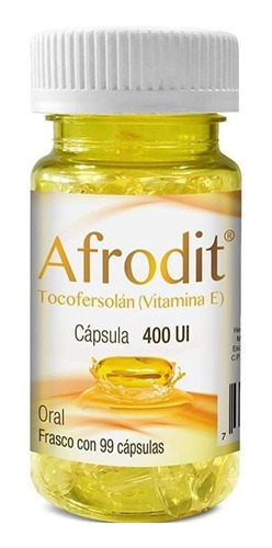 Afrodit Tocofersolán ( Vitamina E ) Frasco C/99 Caps Progela