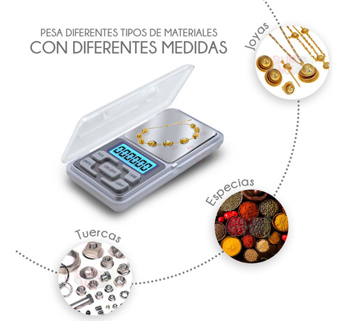 Bascula Digital Slim Company Portatil Mini Gramera 500gx0.01g Pedreria Balanza
