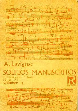 A. Lavignac: Solfeos Manuscritos Volumen 1