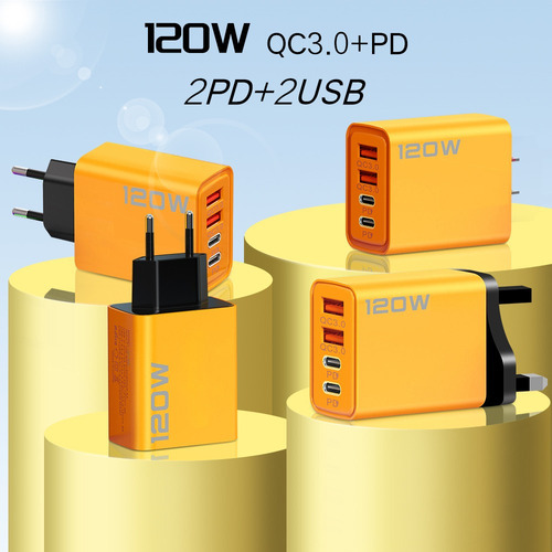 Adaptador De Cargador Usb Pd Dual, Enchufes Del Reino Unido,