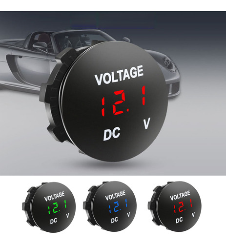 (r) Para Voltímetro Digital Led Dc 12 V-24 V Para Coche, Mot