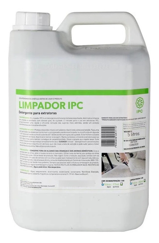 Detergente Limpador Para Extratoras 5 Litros Ipc/soteco