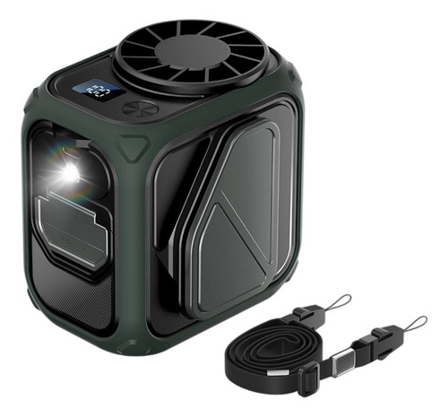 Ventilador De Cintura Portátil Com Clipe Para Verde
