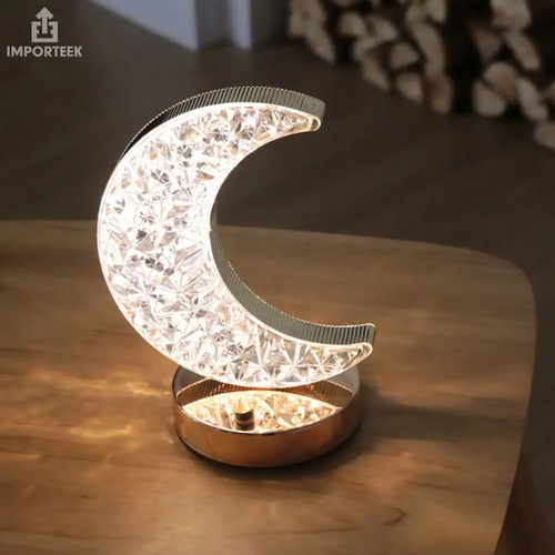 Lampara Luna Luz Led Touch Decorativa Recargable Usb Tipo C