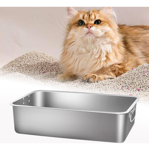 Caja De Arena Para Mascotas Con Tapa Abierta, 40x30x10cm