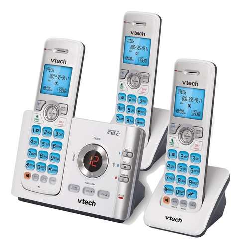 Teléfono VTech DS6722-3 inalámbrico - color blanco/plateado