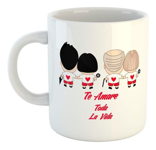 Taza De Ceramica Te Amare Para Toda La Vida Amor Vejez