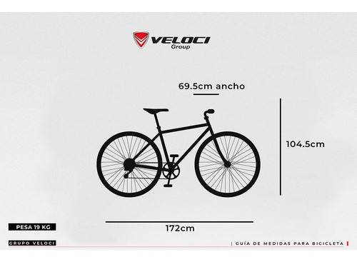 Bicicleta V Industries 925 R29 T17 Gris-negro Color Gris