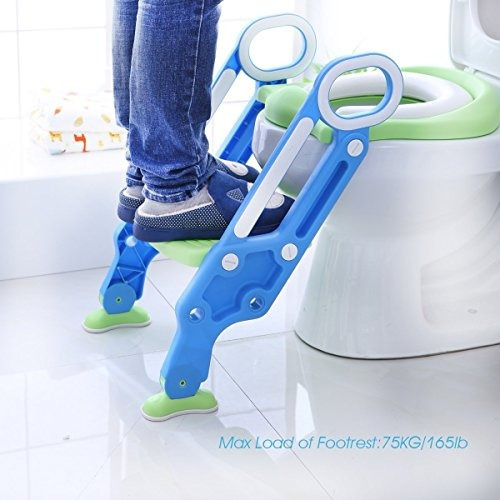 Imagen 1 de 8 de Asiento Para El Inodoro Potty Con Escalera De Taburete De Pa