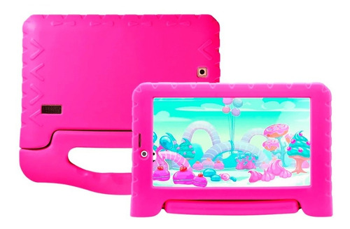 Tablet Kid Pad Multilaser 3g Plus Rosa 16gb 7'' 1.3mp Nb292