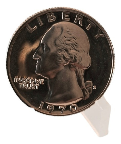 Moedas Quarto De Dollar 1970s Flor De Cunho No Coin Holder