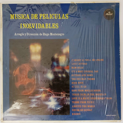 Hugo Montenegro - Musica De Peliculas Inolvidables  Lp