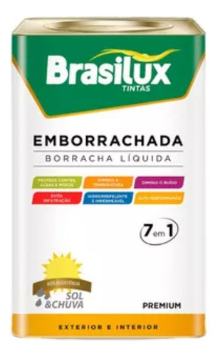 Tinta Emborrachada Branco Neve 7 Em 1 18 Litros Brasilux