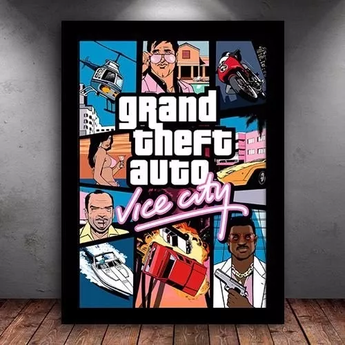 Poster Quadro Decorativo Jogo Gta 5 V Game Geek 32x23cm #7