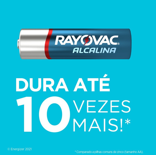 18 Pilhas Alcalinas Rayovac Aaa - Leve 18 Pague 12