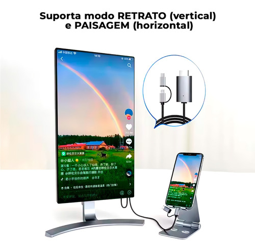Cabo Usb-c Hdmi Para Samsung Galaxy Tab S6 Lite S9fe S9 Plus