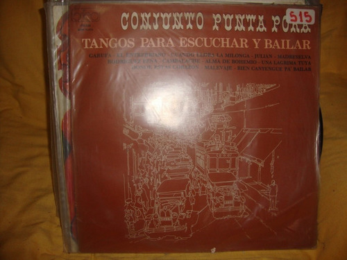 Vinilo Conjunto Punta Pora Tangos Para Escuchar Y Bailar T2