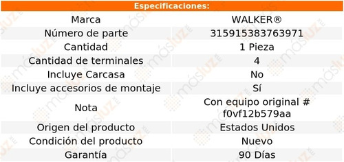 (1) Sensor Flujo Maf Ford Ranger 3.0l V6 91 Walker