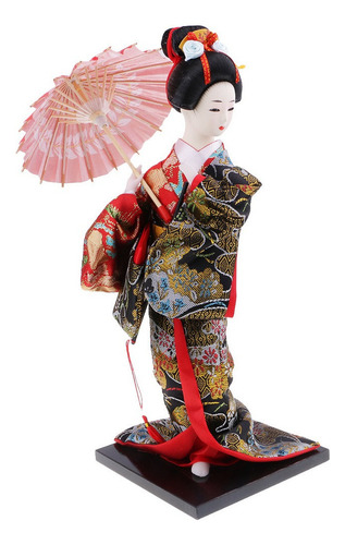 Brocade Gueixa Kabuki Figura