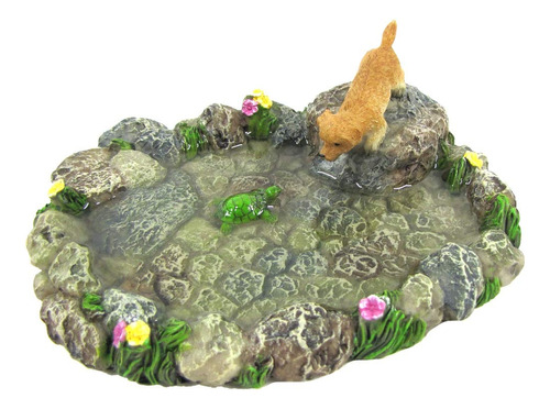 Adorno Para Jardin Forma Tortuga Piedra Miniatura