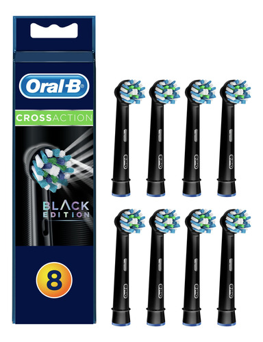 Oral-b Crossaction - Cabezales De Cepillo De Dientes Negros