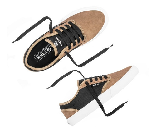 Imagen 4 de 6 de Zapatillas Vicus Folk Gamuza/lona Negro Vison