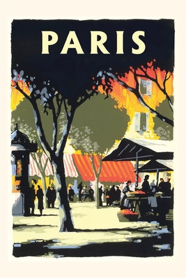Libro Vintage Journal Travel Poster For Paris - Found Ima...
