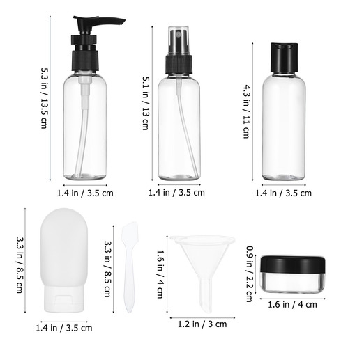 1 Juego De Botellas De Viaje, Recipientes Rellenables De Tam