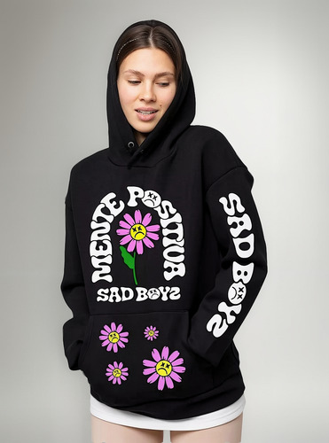 Polera Sad Boys Mente Positiva Sudadera Franela Rx Capucha
