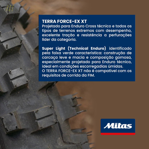 Pneu Traseiro 120/90-18 Terra Force-ex Xt 57r Super Light