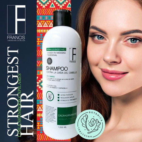 3 Pack Shampoo Anticaída De Cacahuananche Y Romero