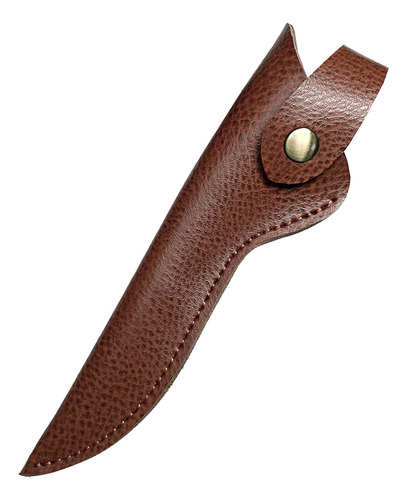Estuche De Cuero Pu Para Tijeras De 16,5 Cm X 4,5 Cm Marrón