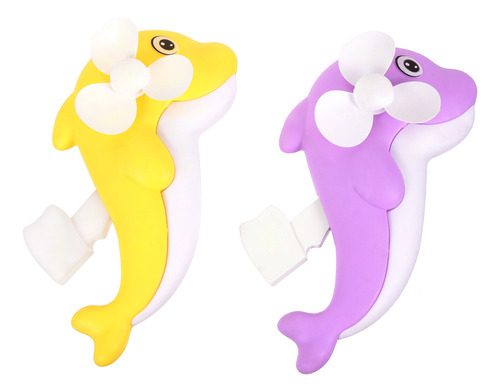 Juguetes De Verano Dolphin Mini Fans Hand Press Para Niños,