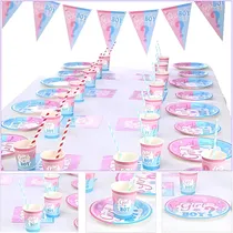 Comprar Vasos Set Decoración Revelacion De Genero Decoracion Fiestas Cotillon Kit De Fiesta Revelación De Sexo Revelación Niño O Niña Girl Boy Adornos Para Fiestas Cotillon Baby Shower Pasteleriuscl