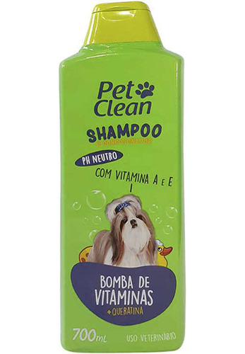 Shampoo Cães Gatos Banho E Tosa Pet Clean 700 Ml Fragrâncias