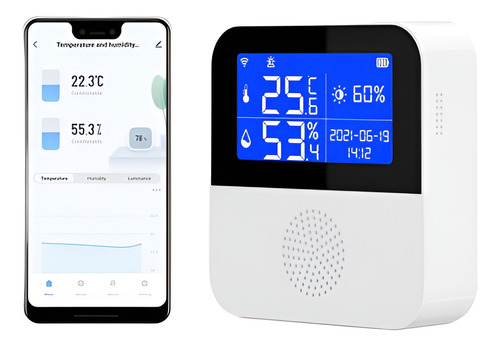 Controlador Temp. Y Humedad Digital Termostato Alarma Tuya
