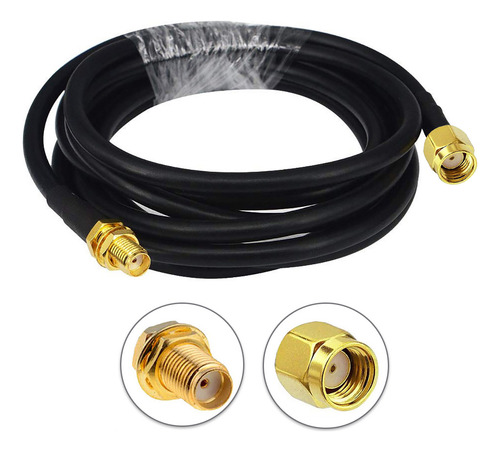 Cabo Coaxial Extensor Rg58 5 Metros Rp-sma Macho X Sma Femea