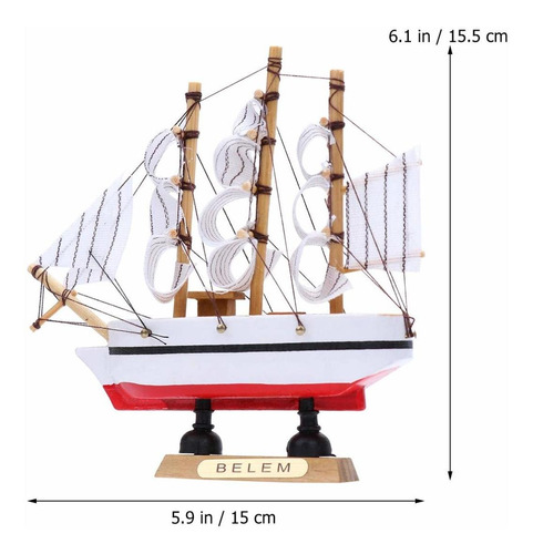 Imikeya 2 Adorno Madera Para Barco Vela Mediterraneo