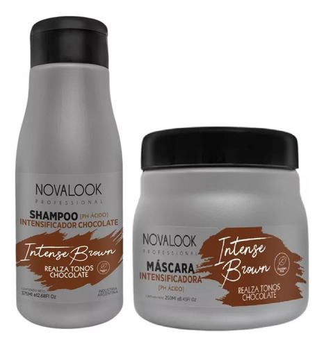 Shampoo+ Mascara Intensificador De Color Brown Novalook