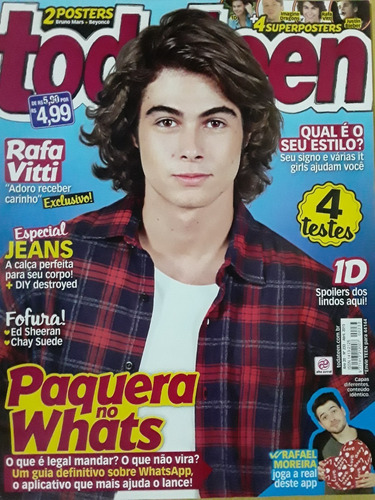 Pl554 Revista Toda Teen Nº233 Abr15 Rafa Vitti Justin Bieber