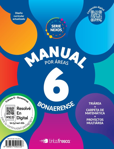 Libro Escolar Triarea 6 Bonaerense + Carpeta De Matematicas