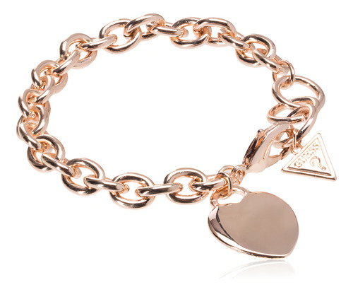 Guess Basic G Logo Corazón Link Pulsera Una Talla