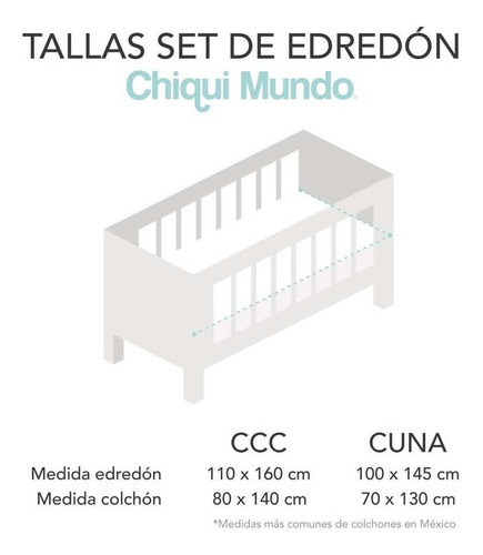 Set De Edredón Para Cuna De Bebe, 6 Pzas. Varios Diseños. Azul Little Dino