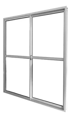 Ventana De Aluminio Linea Herrero Sin Vidrio 220x200