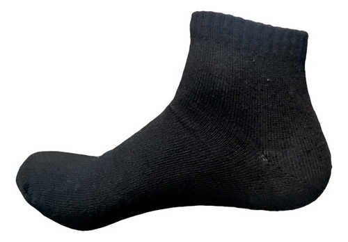 Tín Negro Liso Para Hombre Algodón 12 Pares