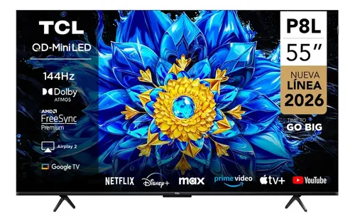 Smart Tv Tcl 55 Qd-Mini Led Uhd 4K P8L Negro 55P8L